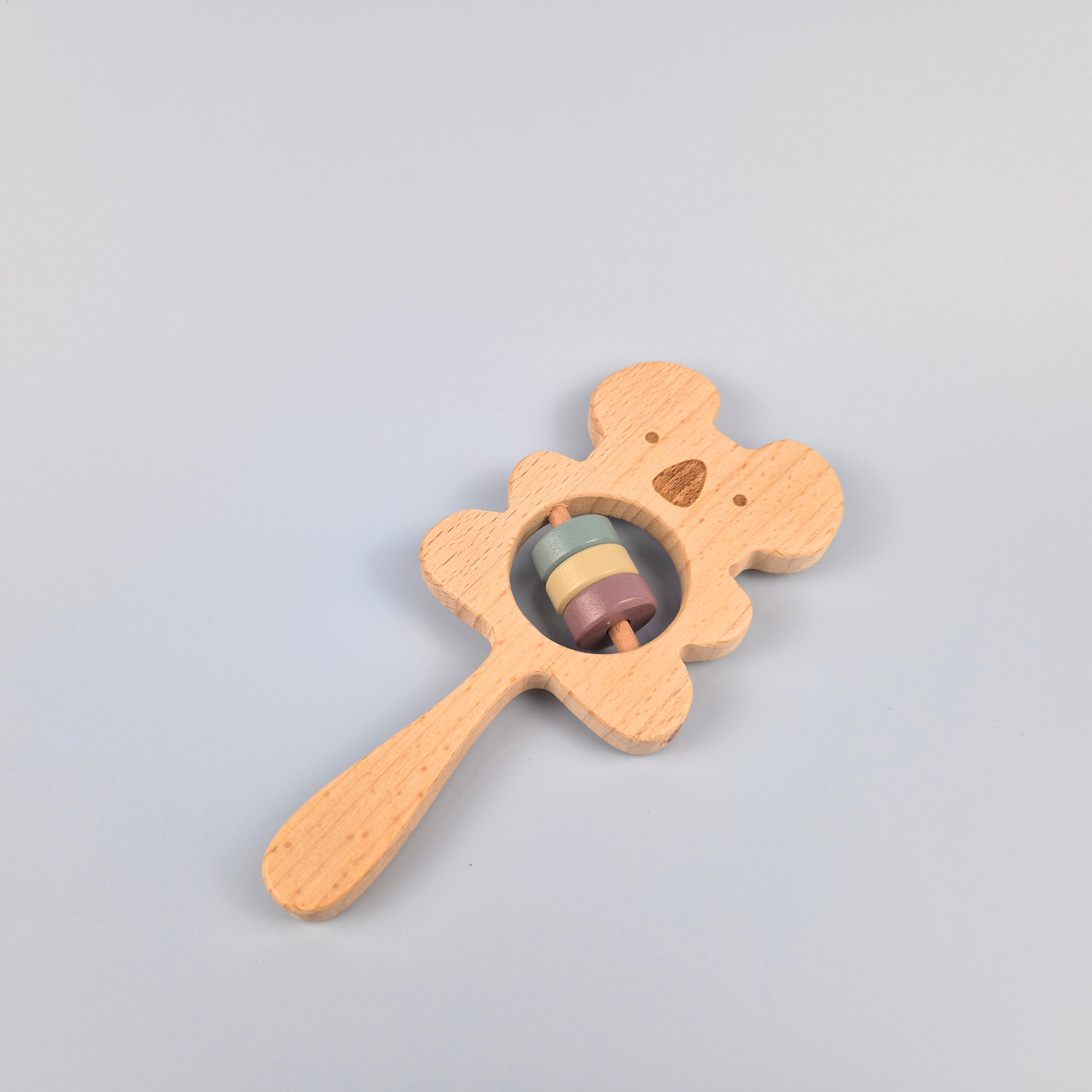Baby wooden Koala rattle